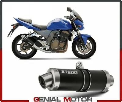 Exhaust Storm By Mivv Muffler Gp Nero Steel For Kawasaki Z 750 2004 > 2006 • $203.78